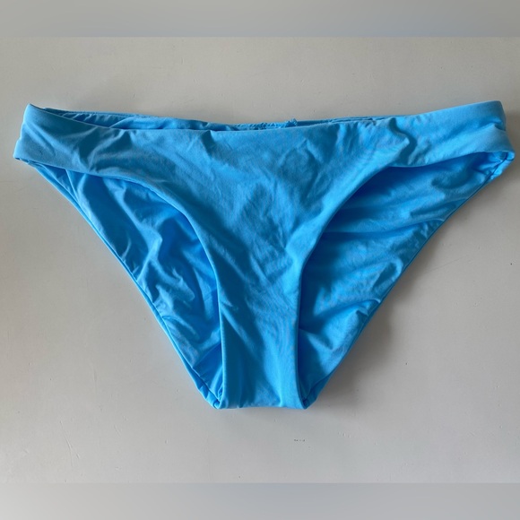 NWOT BECCA BY REBECCA VIRTUE Adela Ruched Hipster Bikini Bottom Light Blue - Picture 4 of 11